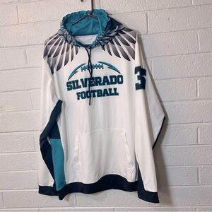 Las Vegas Silverado Skyhawks Football Jersey Hoodie Men’s XL Crispy White Green